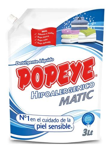 Detergente L Quido Popeye Hipoalerg Nico Doypack L Mercadolibre