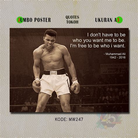 Jual Kata Mutiara Muhammad Ali Poster Quotes Petinju Dunia Hiasan