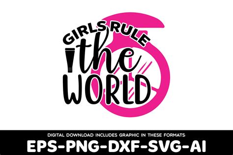 Girls Rule The World Graphic By Shopdrop · Creative Fabrica