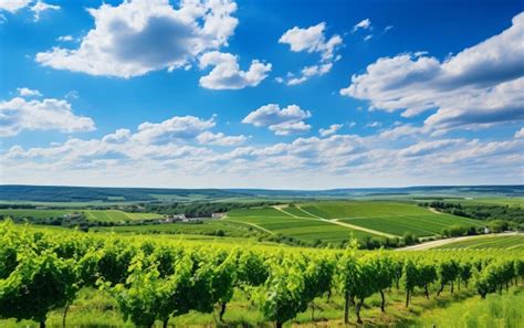 Premium Photo Vast Field Of Green Grass Under Blue Sky