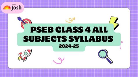 Pseb Class 4 All Subjects Syllabus 2024 25 Download All Subjects