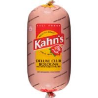 Kahn S Fresh Deli Sliced Deluxe Club Bologna Lunch Meat Lb Kroger