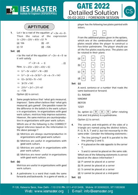 Solution Gate 2022 Paper Solution Cs Iesmaster Studypool