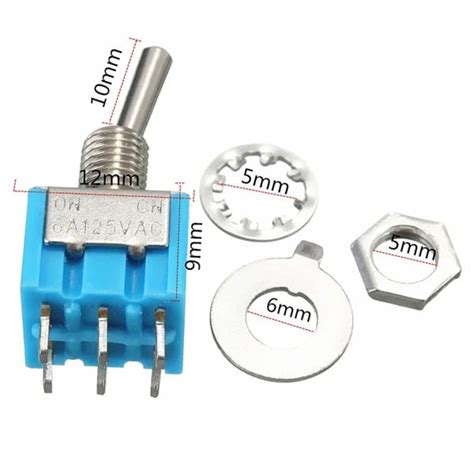 Buy Mini Toggle Switch 3 Pins Spdt On Off On 6a125vac In Egypt