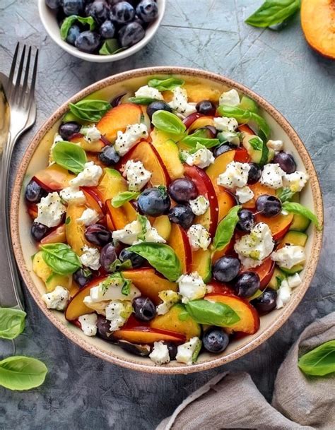 Blueberry Peach Feta Salad For Quick Healthy Option The Newlywed