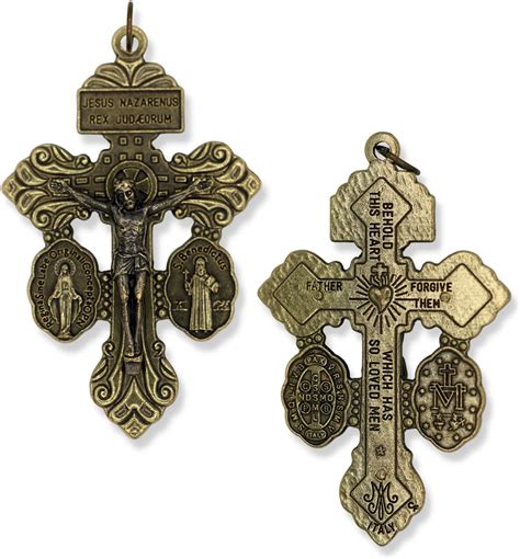 Bulk Pack Of Pardon Indulgence Crucifix With St Benedict Medal And