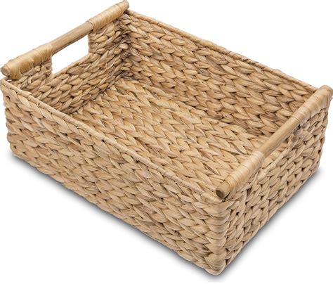 Vatima Extra Large Wicker Basket Rectangular With Wooden