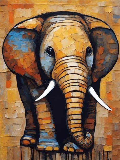 Elephant Oil Painting Stock Illustrations – 595 Elephant Oil Painting ...