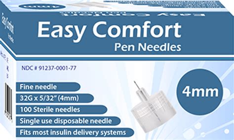 Easy Comfort Insulin Pen Needles 32g 4mm Medex Supply