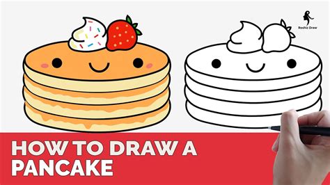 HOW TO DRAW A PANCAKE EASY - YouTube