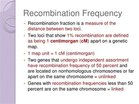 Calculating Recombination Frequency Map Units