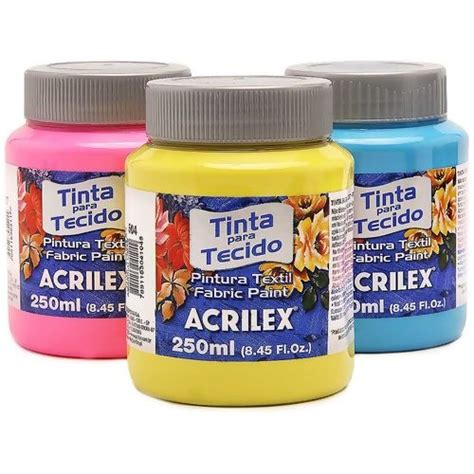 Tinta Tecido 250 ml Acrilex Armarinhos Santa Cecília