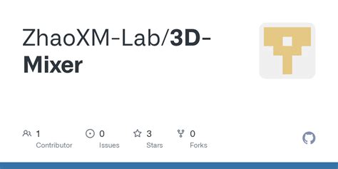 GitHub - ZhaoXM-Lab/3D-Mixer