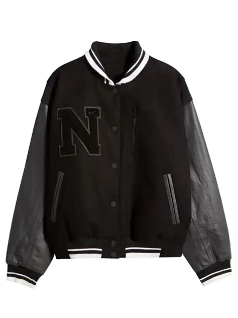 Caitlin Clark SNL Jacket | Caitlin Clark SNL Black Varsity Jacket