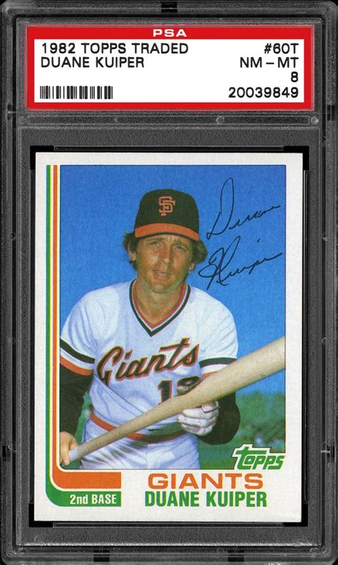 1982 Topps Traded Duane Kuiper Psa Cardfacts®