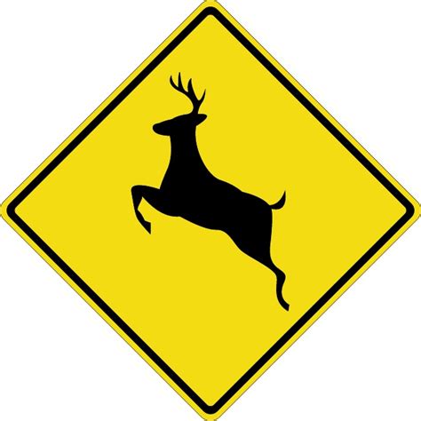 Deer crossing sign.ai Royalty-free Stock Vector Images