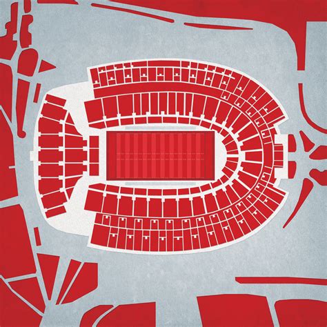 Ohio Stadium Map Art - City Prints