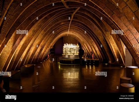 Attic of Casa Milà La Pedrera with the catenary arches made with