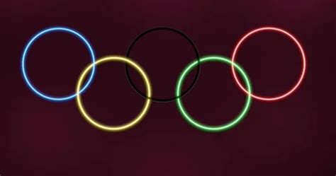 Olympics rings Paris 2024 logo animation... | Stock Video | Pond5