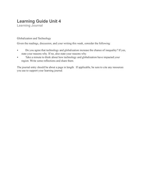 Unit 4 Learning Journal POLS 1503 Learning Guide Unit 4 Learning