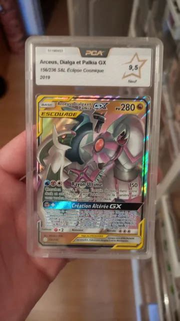 Carte Pok Mon Arceus Dialga Et Palkia Gx Sl Clipse Cosmique