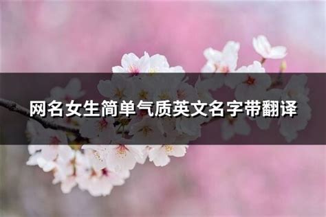 网名女生简单气质英文名字带翻译精选86个 淘名吧网