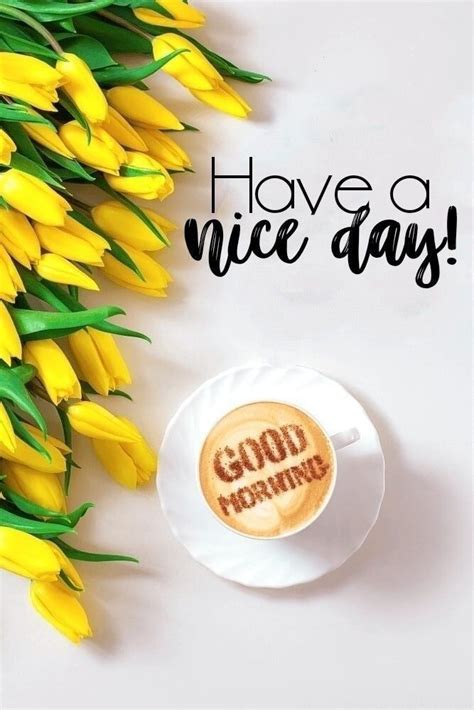 A Cup Of Coffee Sitting On Top Of A White Saucer Next To Yellow Flowers