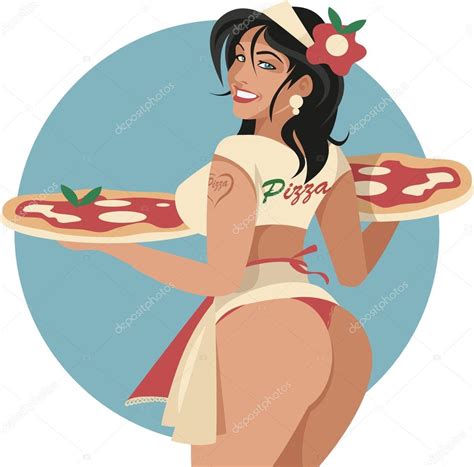 Menina De Pizza Sexy Imagem Vetorial De Mauromod© 56928363