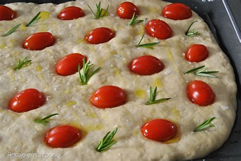 Focaccia Con Tomates Cherry Y Romero F Cil Antojo En Tu Cocina