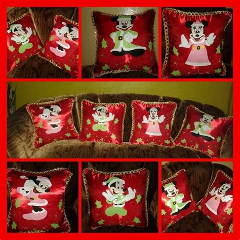 Cojines navideños de micky y minni