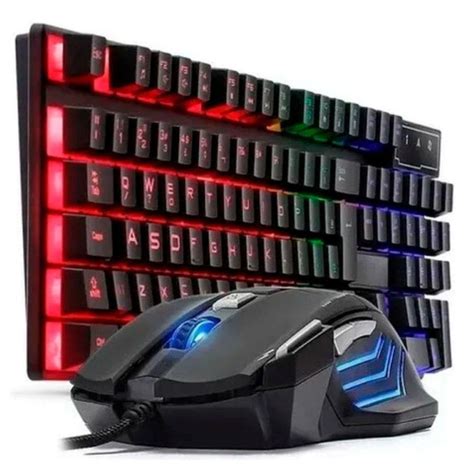 Teclado E Mouse Gamer Dazz 625021 Battlefire Revolution LED RGB Rainbow