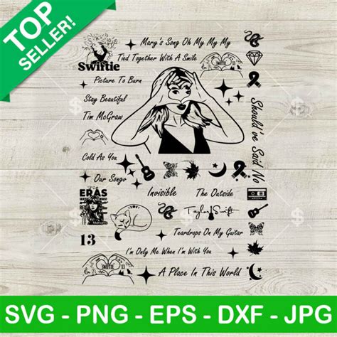 Taylor Swift Album Tracklist Svg Taylor Swift Heart Hand Svg Swiftie Fan Svg Taylor Swift