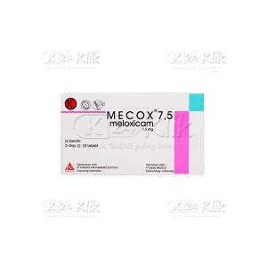 Mecox 7 5 Tablet Manfaat Dosis Efek Samping K