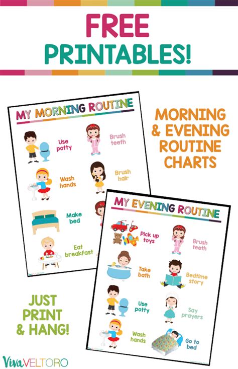 Kids Daily Routine Chart - FREE Printable - Viva Veltoro