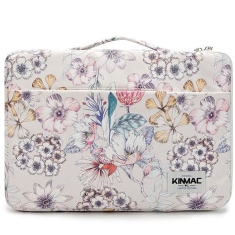 Jual Kinmac Tas Laptop Bag Tenteng Hand Strap Design Motif Flower 13 14