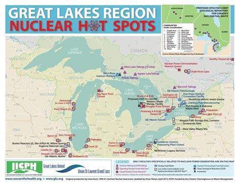 Map shows nuclear power facilities in the Great Lakes region | Great ...