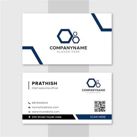 Premium Vector Modern Business Card Template Qr Code