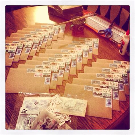 Vintage Stamps for Wedding Invitations