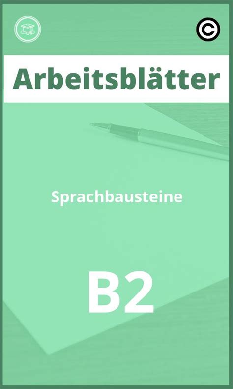 Arbeitsbl Tter Sprachbausteine B Pdf L Sungen