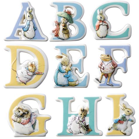 The World Of Beatrix Potter Character Ceramic Alphabet Letter Choice Of