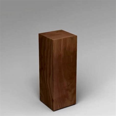 Hire Walnut Display Plinth Hardwood Pedestal Artplinths London