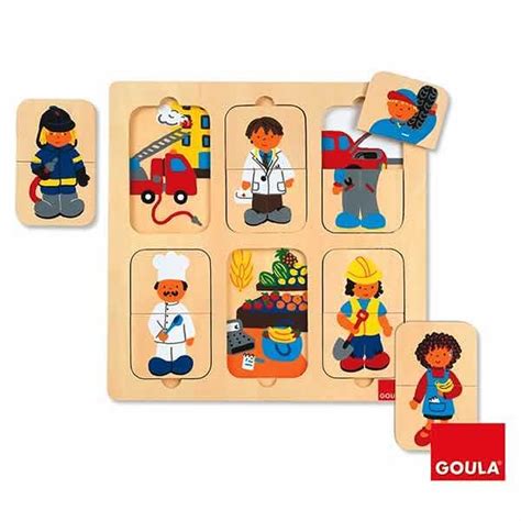 Puzzle Encajable De Profesiones Goula