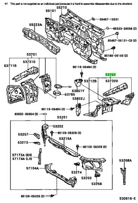 Buy Genuine Toyota Apron Sub Assy Front