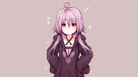 Anime Manga Anime Girls Minimalism Simple Background Pink Hair