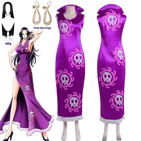 Queen Boa Hancock Cosplay Costume Anime Kimono Dress Cheongsam Cloak Women Halloween Carnival