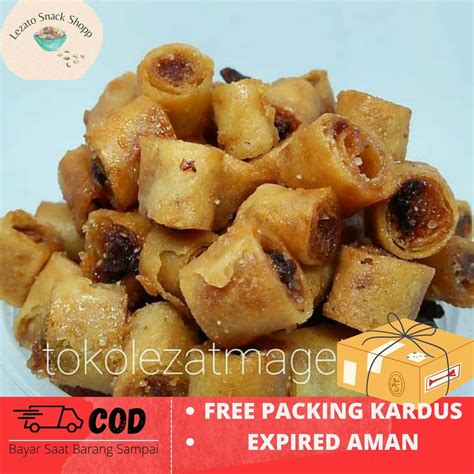 Jual Terenak Keripik Pisang Gulung Kripik Pisang Roll 250 Gr Manis Dan