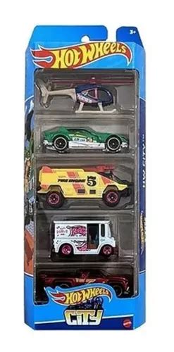 Hot Wheels Combo 5 Carrinhos City Mattel Hfv83 Original Frete grátis