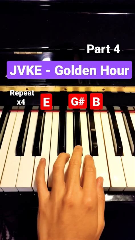 Golden Hour Jvke Piano Tutorial Part 4 7 Shorts Youtube