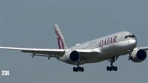 Fabulous 05L Landing Qatar Airways A7 AMK Airbus A350 941 QR27 Doha DOH