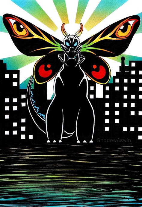 Godzilla And Mothra Silhouette Godzilla Monstruos Imagenes De Godzilla